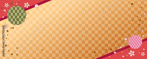 和風の背景素材　上品で豪華なあしらい　バナーやアイキャッチに