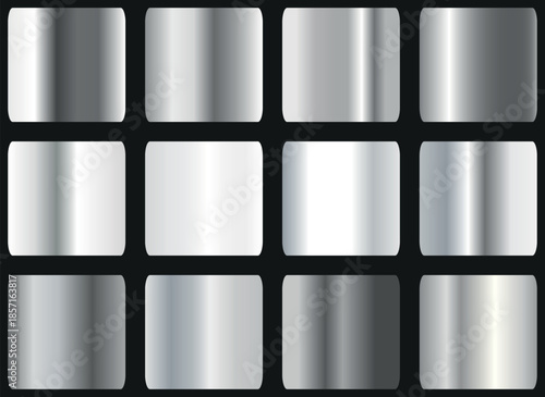 Metallic grid pattern with rectangular cells