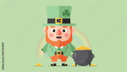 Illustration of st patrick day leprechaun
