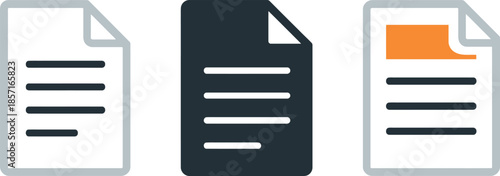 Three Document Icons Set