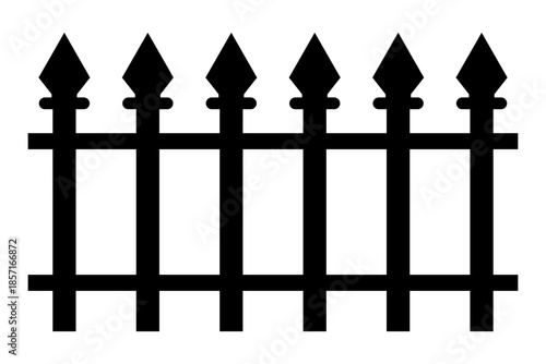fence icon wooden gate vector design illustration