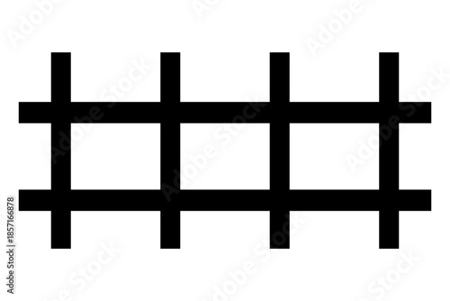 fence icon wooden gate vector design illustration