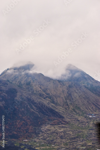 The beauty of Mount Batur, Bali, in the afternoon