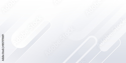 Modern white minimal abstract background featuring shiny diagonal rounded lines pattern. Clean geometric design ideal for banners, posters, and presentations.