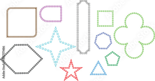 Colorful geometric shapes collection