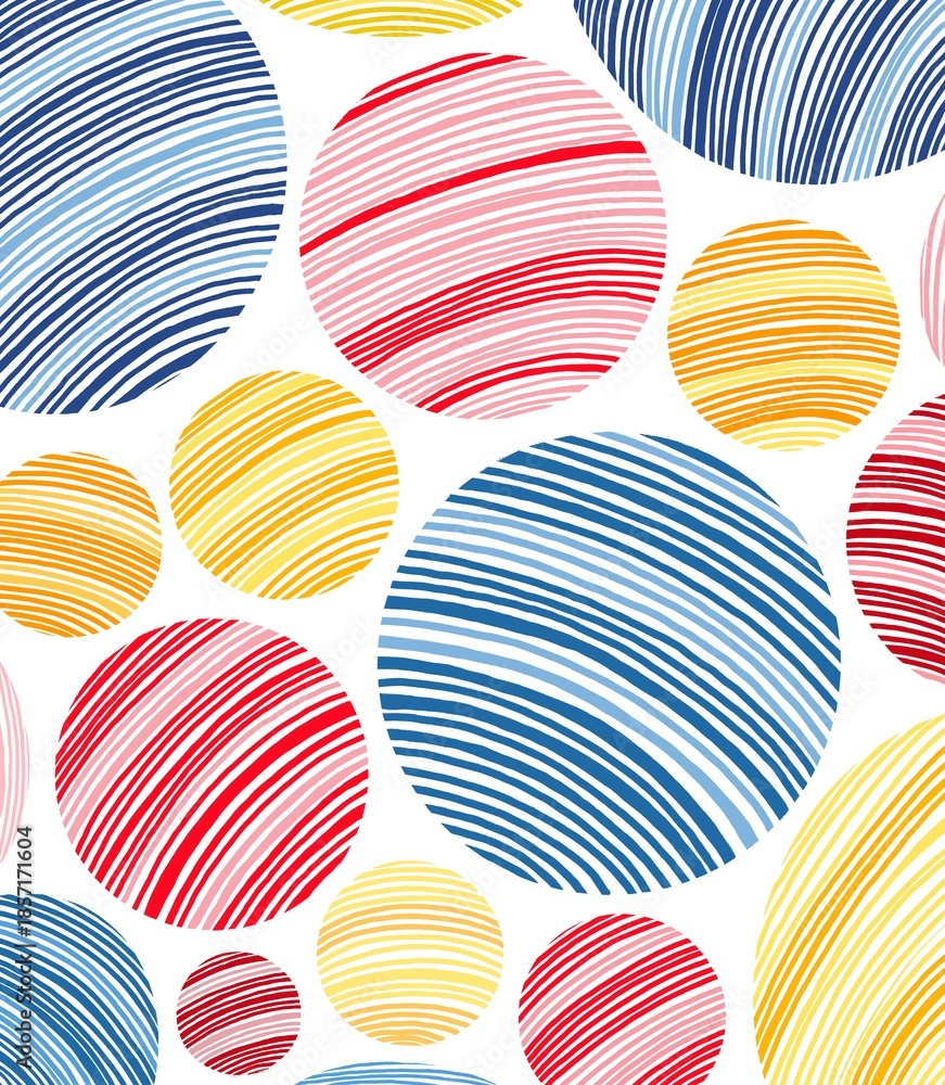Fototapeta premium Stripe line circle colorful pattern background, wallpaper or elements digital design