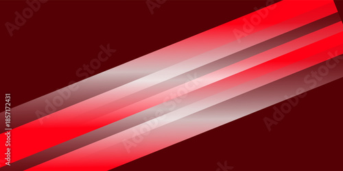 Modern red gradient square shape design.Abstract red background with glowing geometric lines.