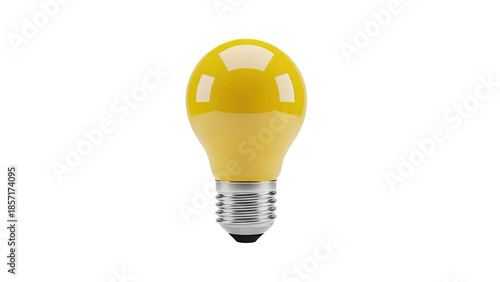 Yellow light bulb transparent background