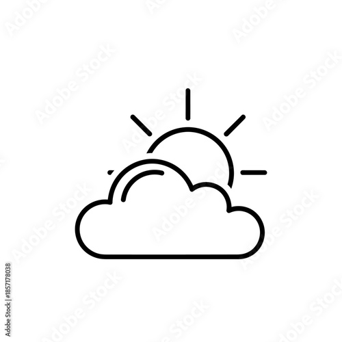 Sun behind a cloud icon representing partly cloudy weather.