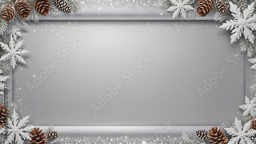Silver Snowflake Pine Frame