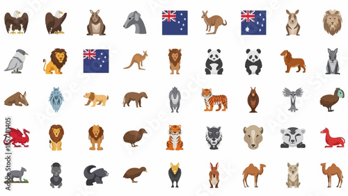 Pixel Art Animals Collection: Diverse Wildlife and Australian Icons