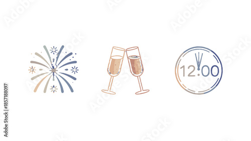 New Year celebration vector.
