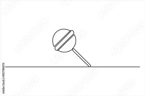 Candy continuous one line drawing of concept. Single line drawing of sweet candy, Chocolate line art vector illustration
