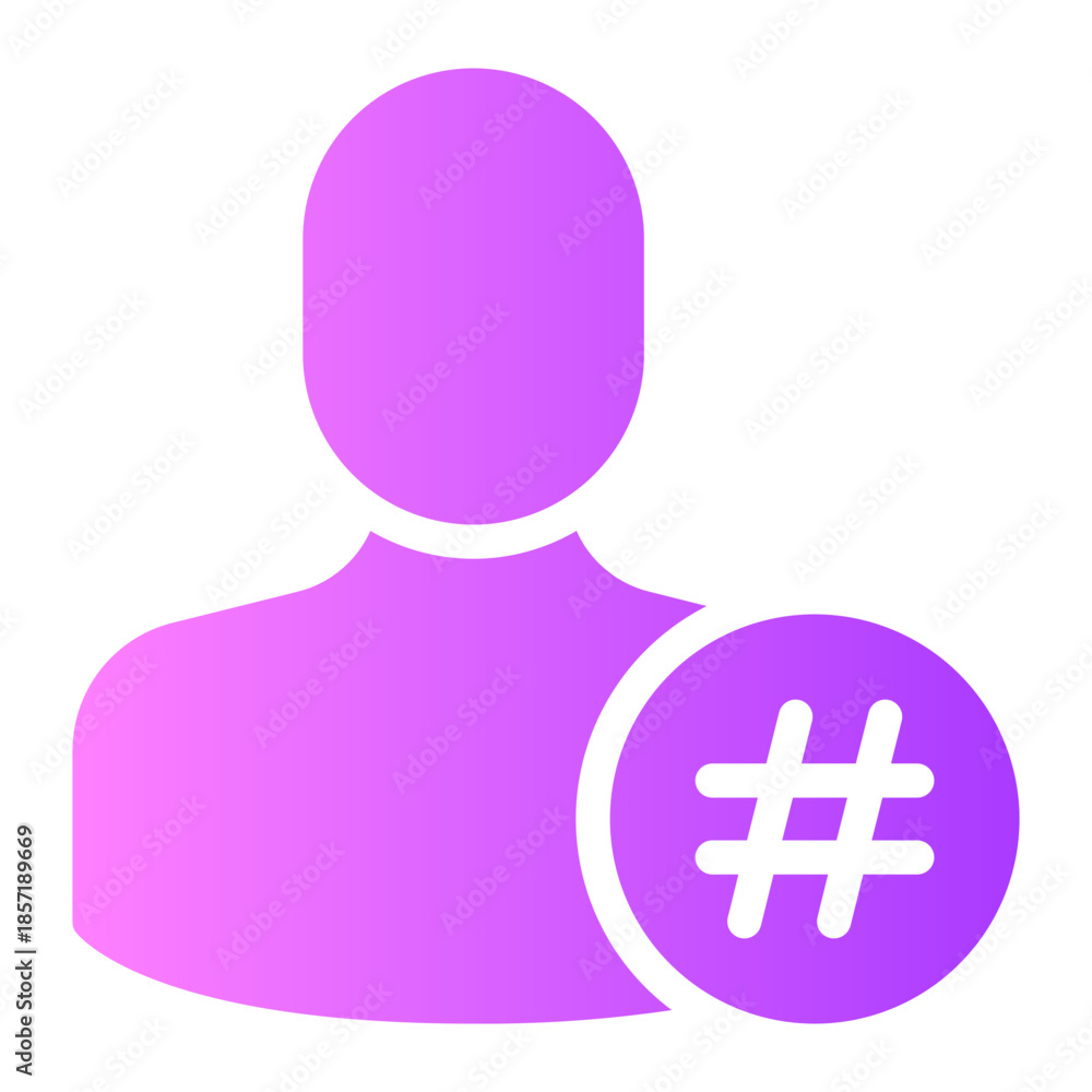 Fototapeta premium hastag gradient icon