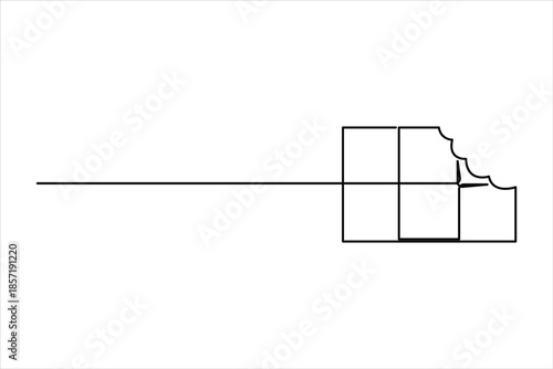 World Chocolate Day. One continuous line art drawing of chocolate design vector illustration
