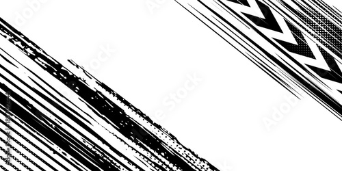 Black tire tread marks, wheel texture, tire marks - auto racing, illustration eps 10.