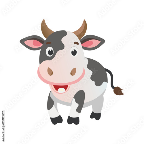 A Beautiful cow vector illustration. Ready for animation moral stories, made by adobe illustrator and ready for animate cc.
