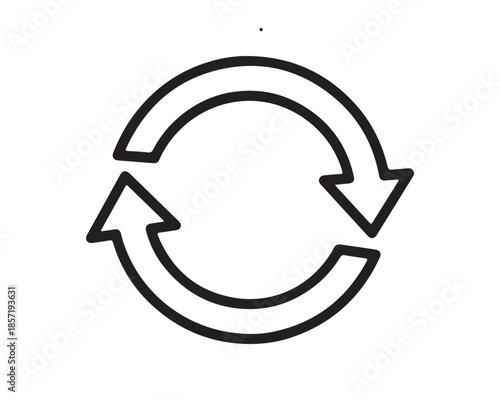 Abstract Circular Arrow Icon Representing Renewal and Progress