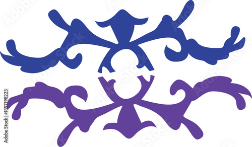 Modern Geometric Colorful Shape Vector logo with Center Abstract art, creative Symmetric Design.