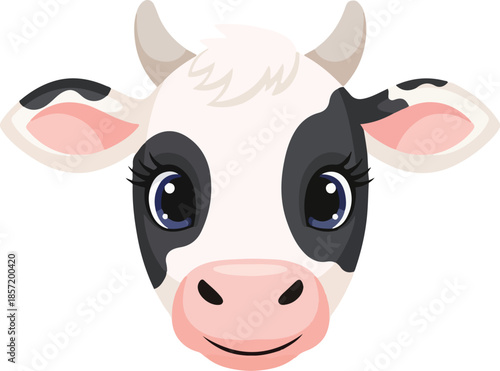 Happy Cartoon Cow Illustration