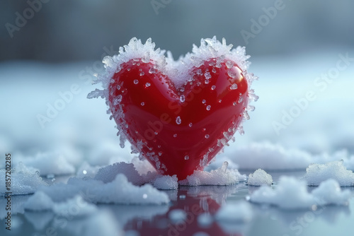 Melting Frozen Heart Representing Healing and Emotional Release