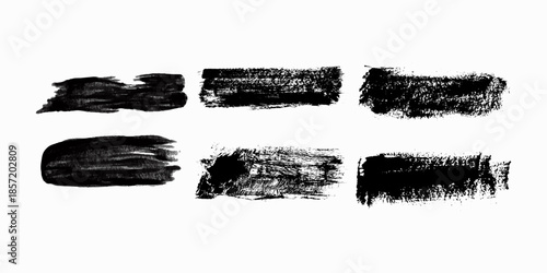 Top set of black ink splatters on a white background, black ink splashes, Black grunge ink splatter vector