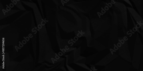 Paper texture background, Old paper background ripple soft black pattern wave crumple. Crushed and creased soft paper. Abstract wrinkle effect grunge and rough backdrop vintage page.