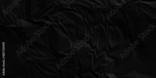 Paper texture background, Old paper background ripple soft black pattern wave crumple. Crushed and creased soft paper. Abstract wrinkle effect grunge and rough backdrop vintage page.