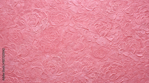 Dense Pink Floral Embossed Textured Background pattern