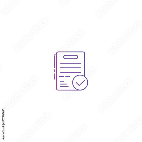 Agreement-sheet-make-a-very-nice-Gradient-outline-art-Vector Illustration.