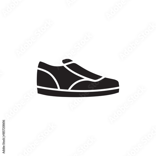 Sneaker / sneakers casual or athletic shoes flat icon for apps and websites
