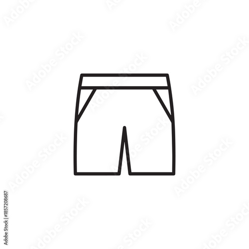 Bermuda shorts, khaki shorts or jean cut-offs flat vector icon for fashion apps and websites
