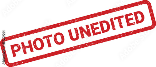 Red grunge effect stamp asserting a photographic image or visual content remains authentic and original