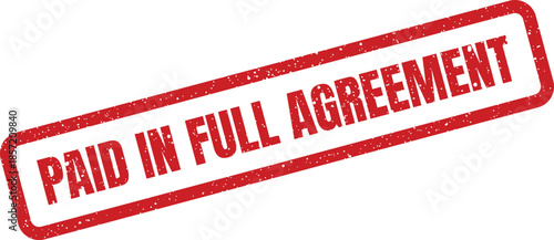 Red grunge rubber stamp mark indicating a completed financial agreement or contract status