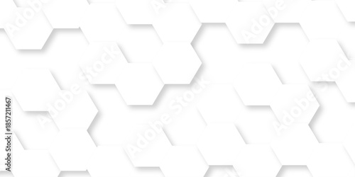 Abstract paper minimal luxury wall grid digital web white hexagon. white hexagon polygonal pattern background. vector seamless bright white honeycomb design.