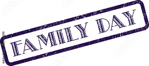 Official FAMILY DAY rubber stamp mark celebrating special moments and gatherings