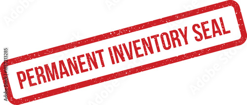 Textured rectangular stamp featuring Permanent Inventory Seal for stock management and secure asset tracking documentation