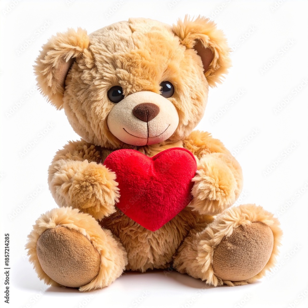 Obraz premium teddy bear and heart