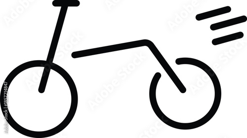 Speed icon of cycling bicycle