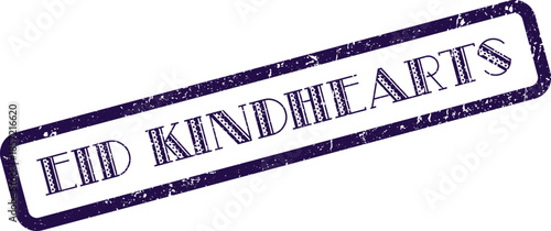 Vibrant purple textured stamp displaying Eid Kindhearts promotes compassion during holiday festivities