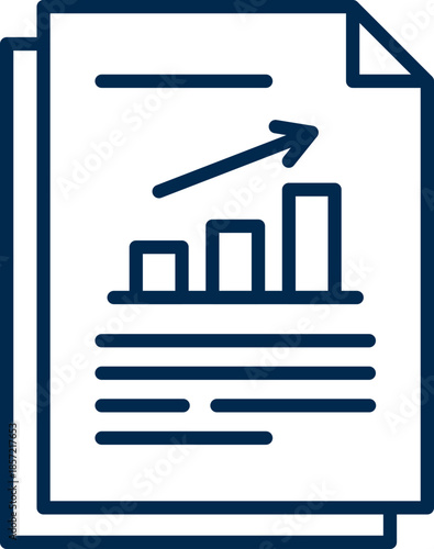 Analytics Document Icon for Data Analysis and Business Reports