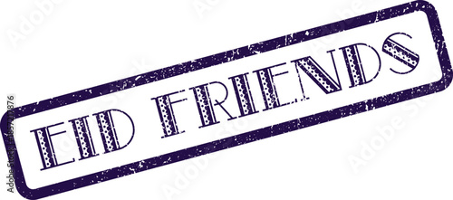 Eid Friends textured rubber stamp design for holiday celebration greetings