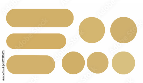 Modern gold foil gradient color swatch set vector illustration isolated on white