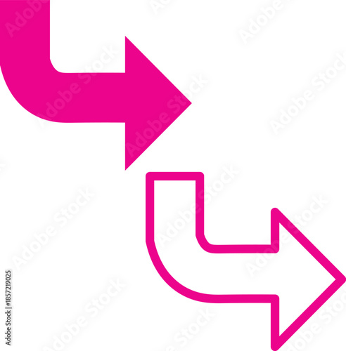 Pink arrows pointing right Vector