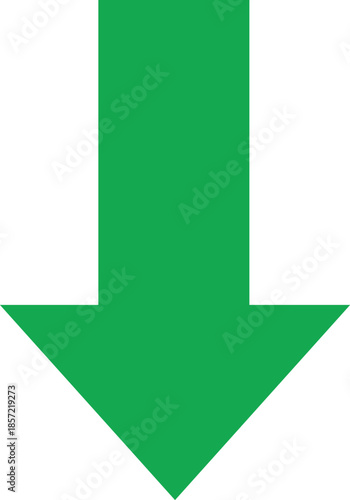 Green arrow pointing down Vector