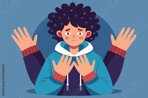 Stressed student overwhelmed by studies, feeling anxious and lost in complex equations, needing guidance and support to overcome learning challenges now