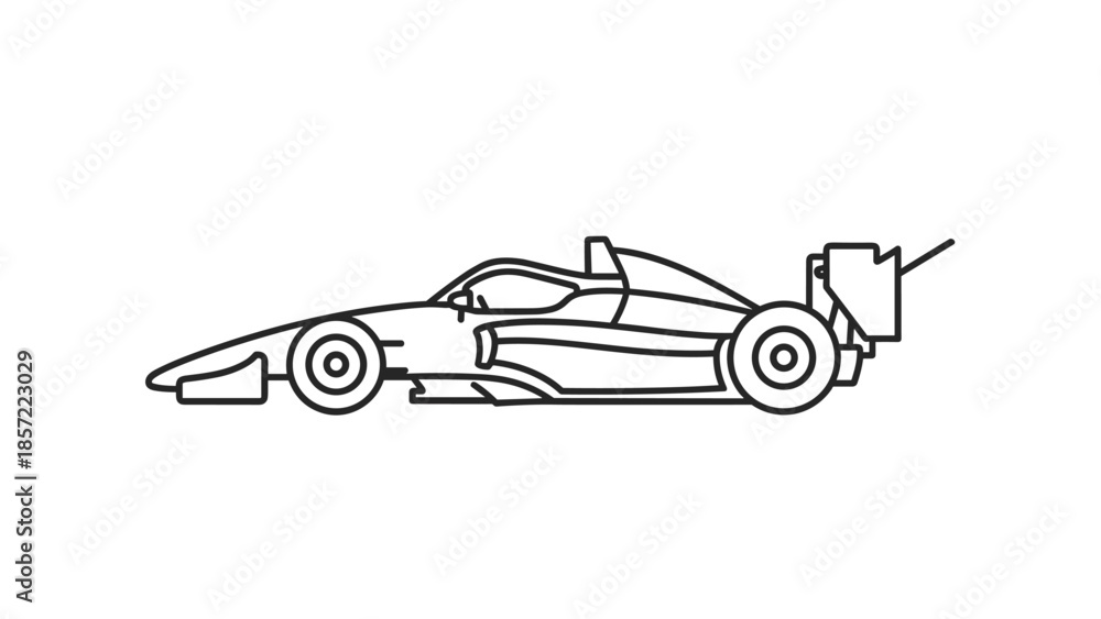 Obraz premium Sleek racing car speeding along the track with dynamic design, Generative AI.