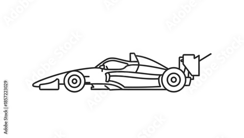 Sleek racing car speeding along the track with dynamic design, Generative AI.