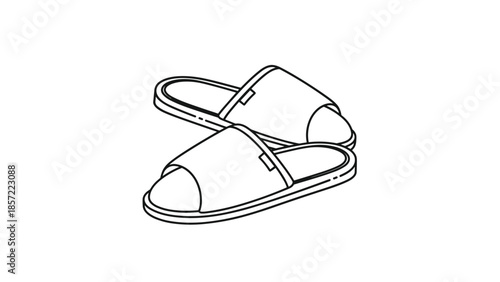 Stylish sandals for warm weather fashion and comfort outdoors, Generative AI.