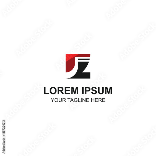 Free Download Modern red and black geometric letter L logo design for professional business with Creative Illustration - GFXLoad